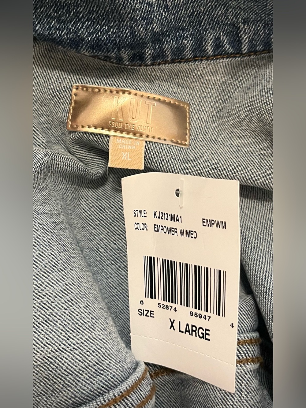 Kut from the Kloth Jean jacket XL - Picture 6 of 8